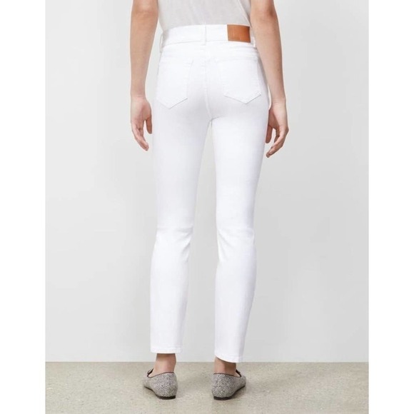 Lafayette 148 New York Denim Reeve Straight Jeans in Washed Plaster Size 27 NWOT - Picture 3 of 14